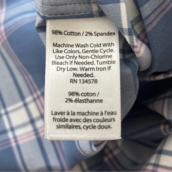 Men's Vineyard Vines Blue Plaid Slim Fit Tucker Shirt, Size XL - Picture 10 of 11